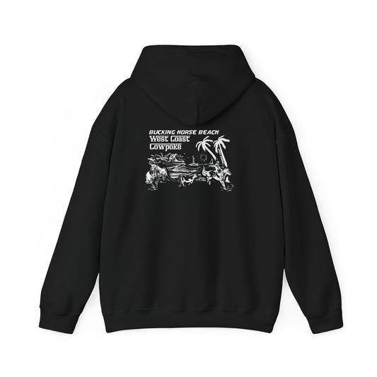Bucking Horse Beach, West Coast Cowpoke Dark Hoodie