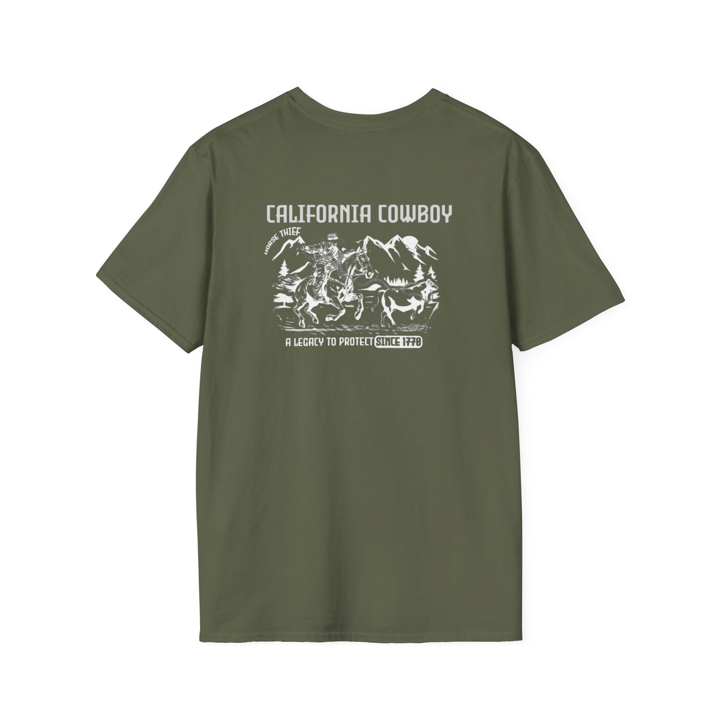California Cowboy: A Legacy to Protect Since 1770 Pacific Crest Trail  (Dark Tees)