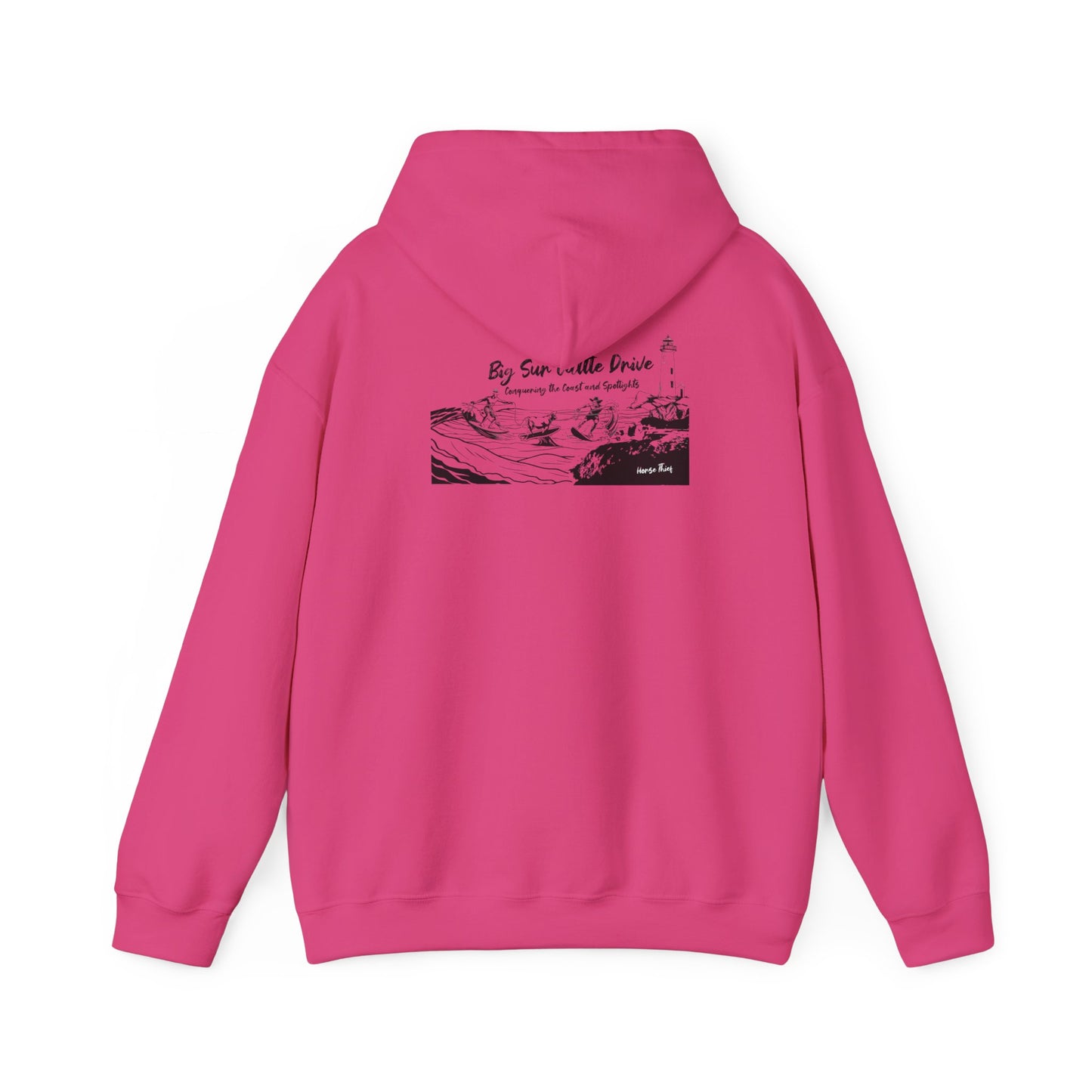 Big Sur Cattle Drive: Conquering the Coast and Spotlights Hoodie