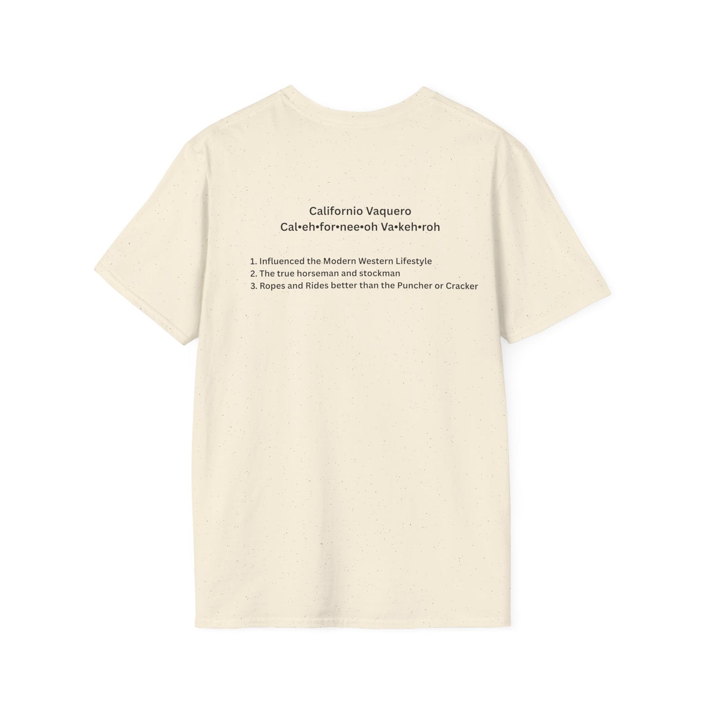 Californio Vaqueroing Style 1  (Light Colored Tee)