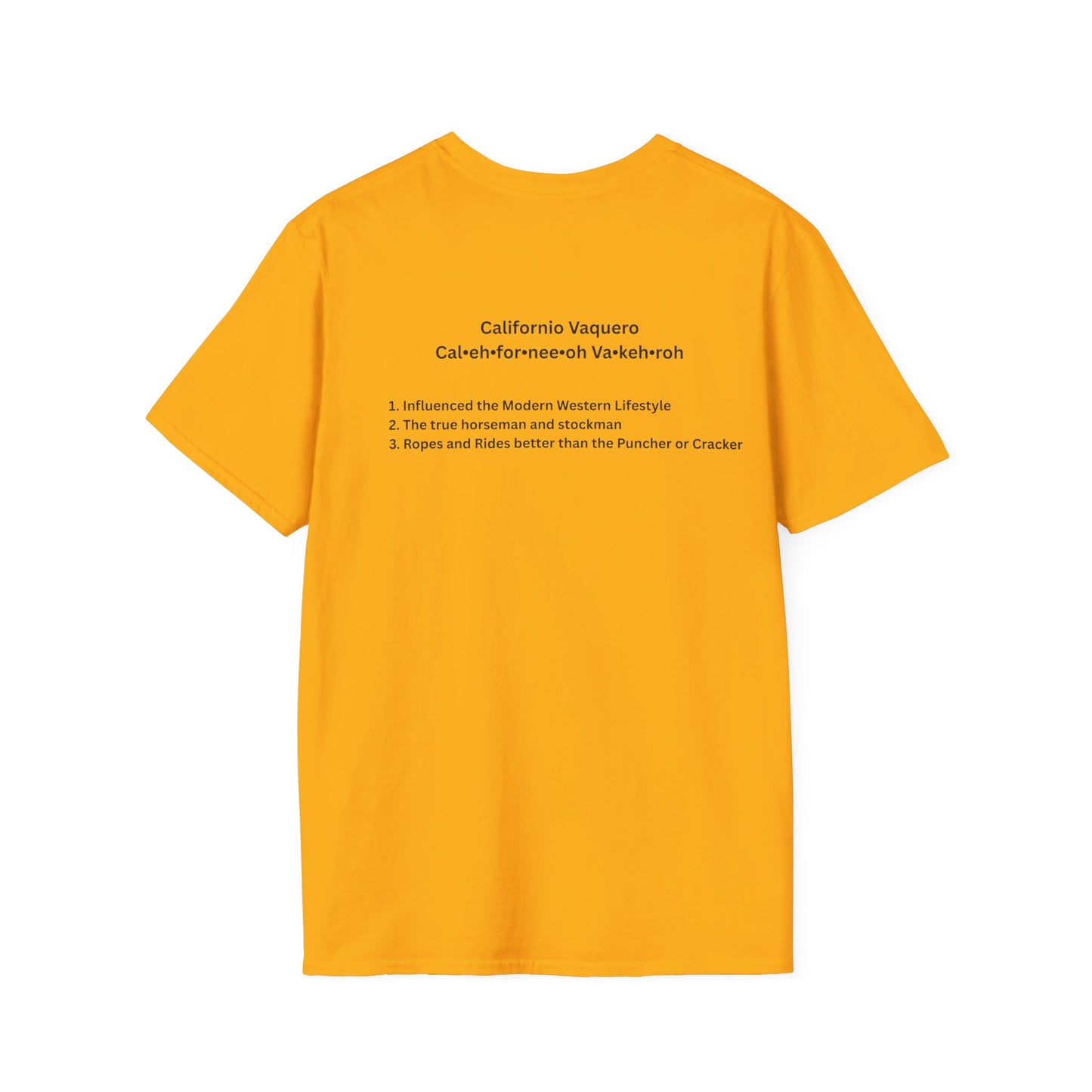 Californio Vaqueroing Style 1  (Light Colored Tee)