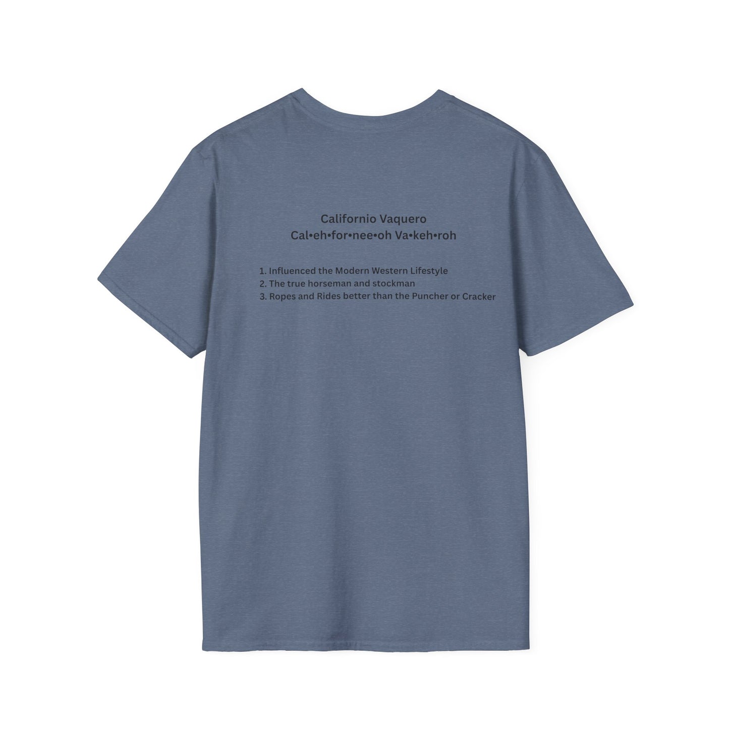 Californio Vaqueroing Style 1  (Light Colored Tee)