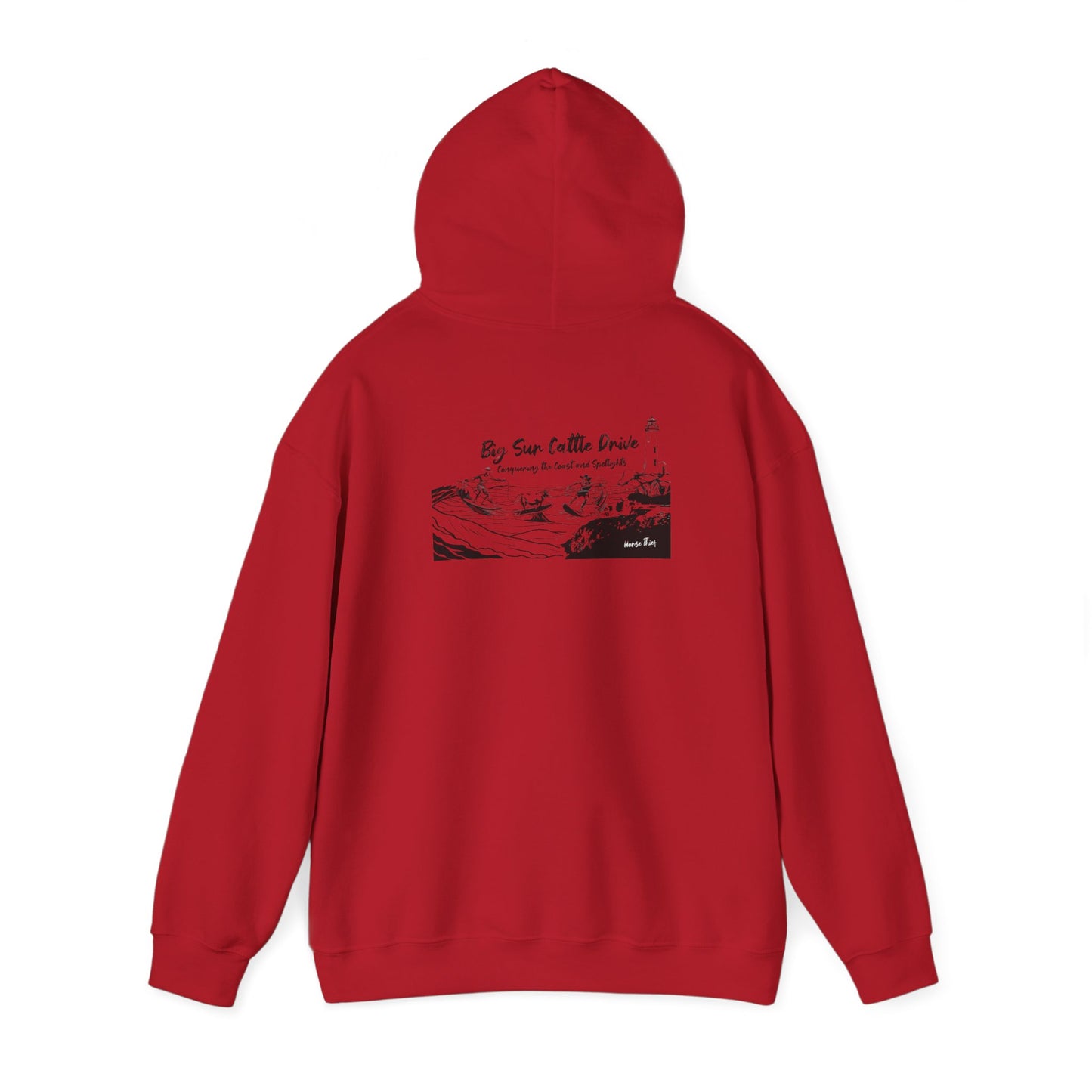 Big Sur Cattle Drive: Conquering the Coast and Spotlights Hoodie