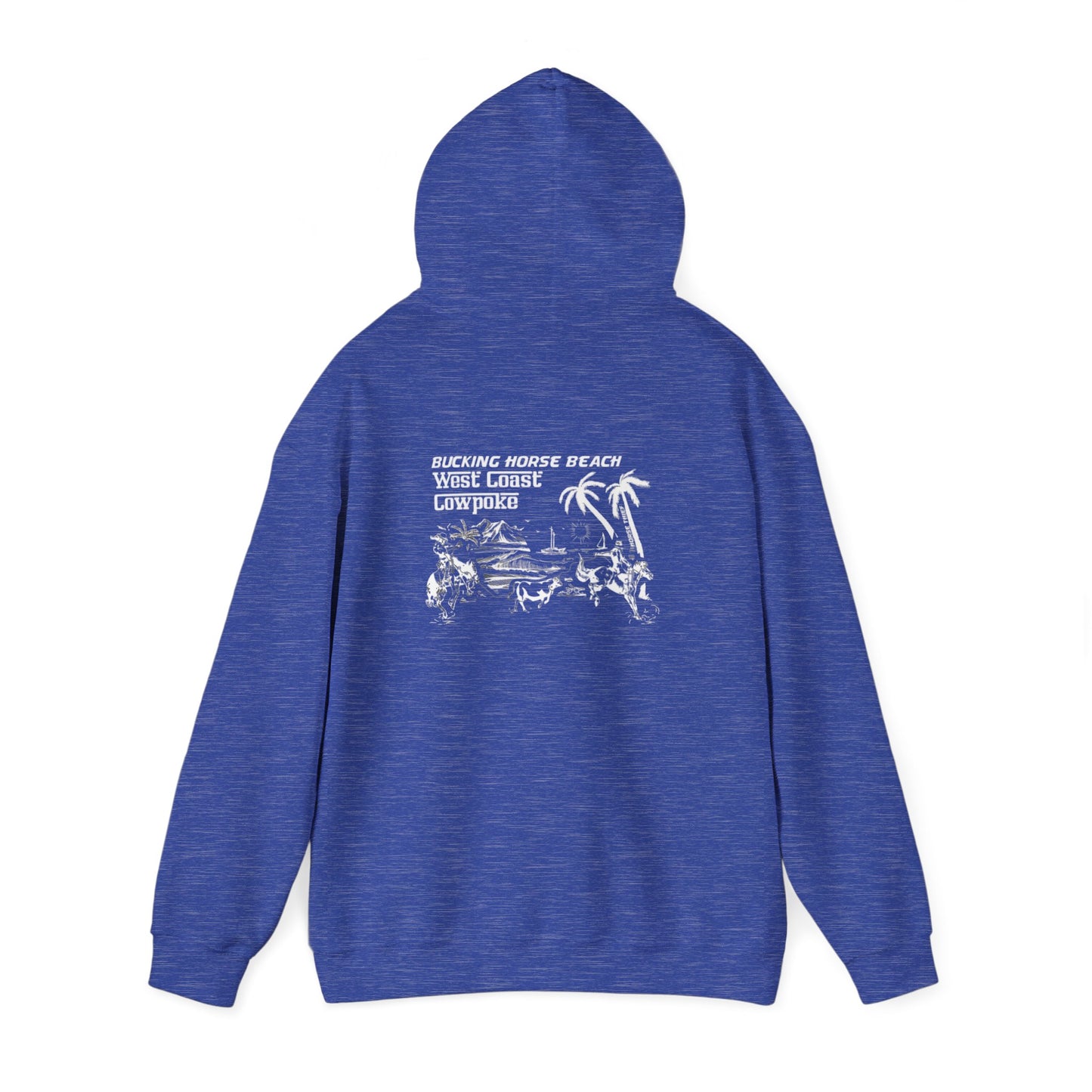 Bucking Horse Beach, West Coast Cowpoke Dark Hoodie