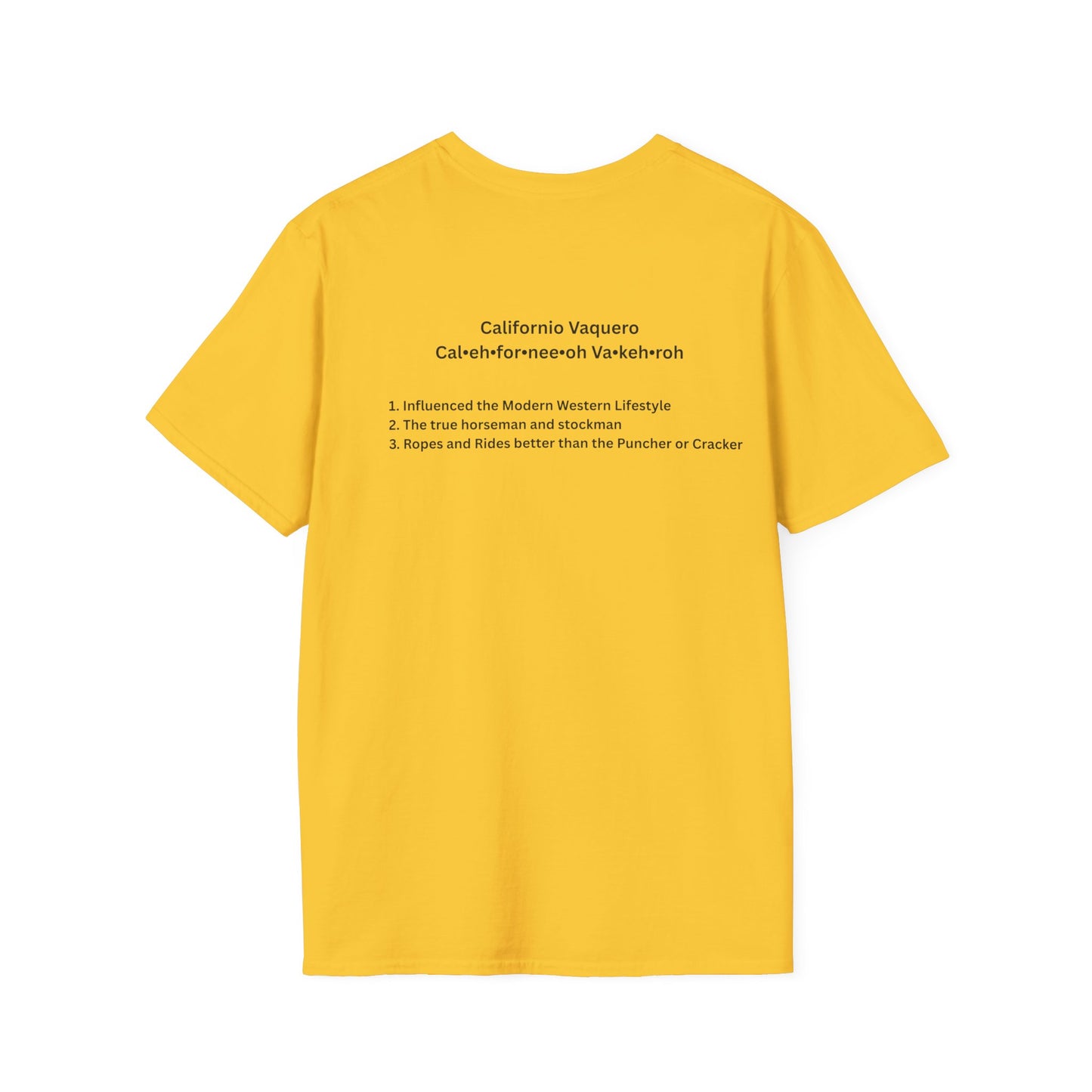 Californio Vaqueroing Style 1  (Light Colored Tee)