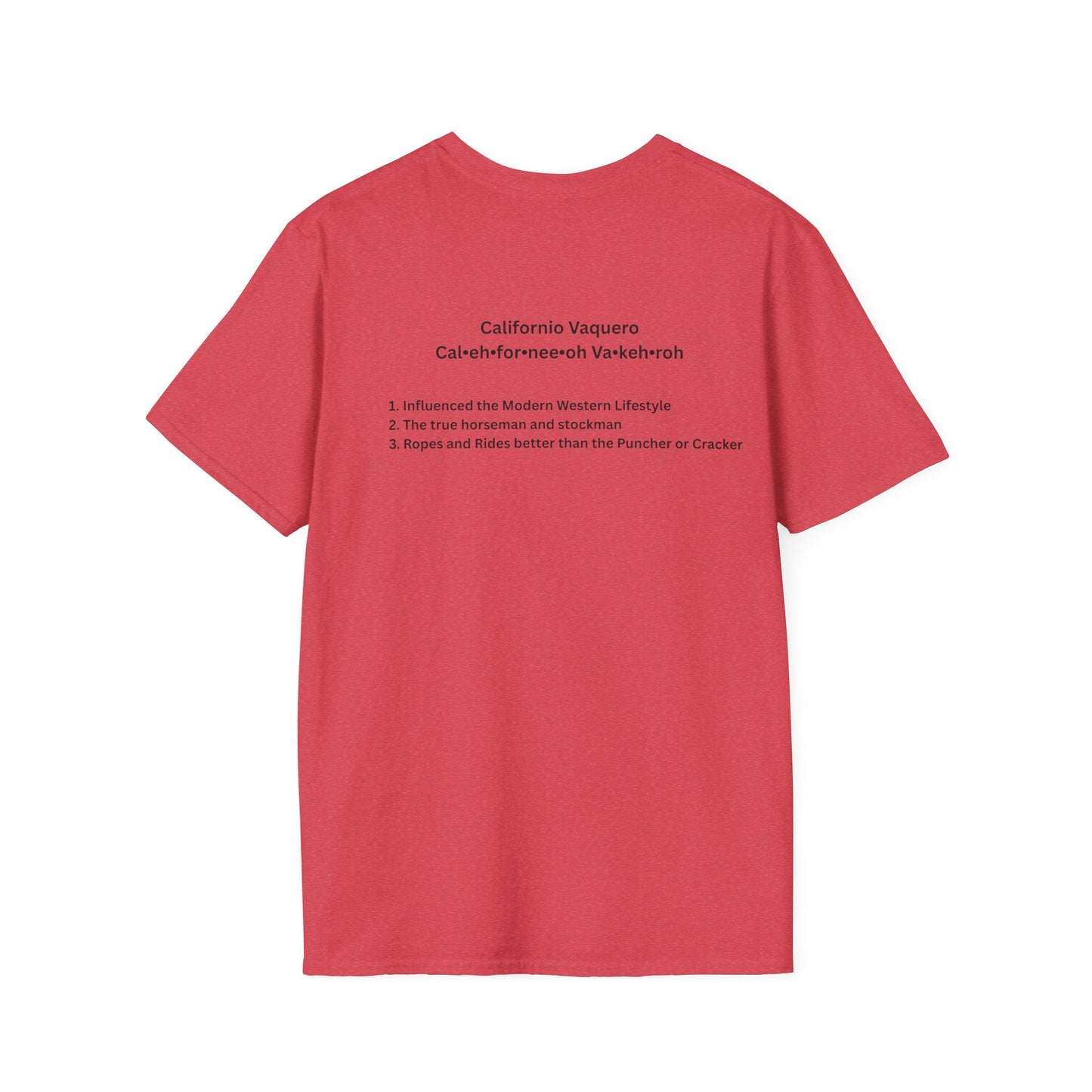 Californio Vaqueroing Style 1  (Light Colored Tee)