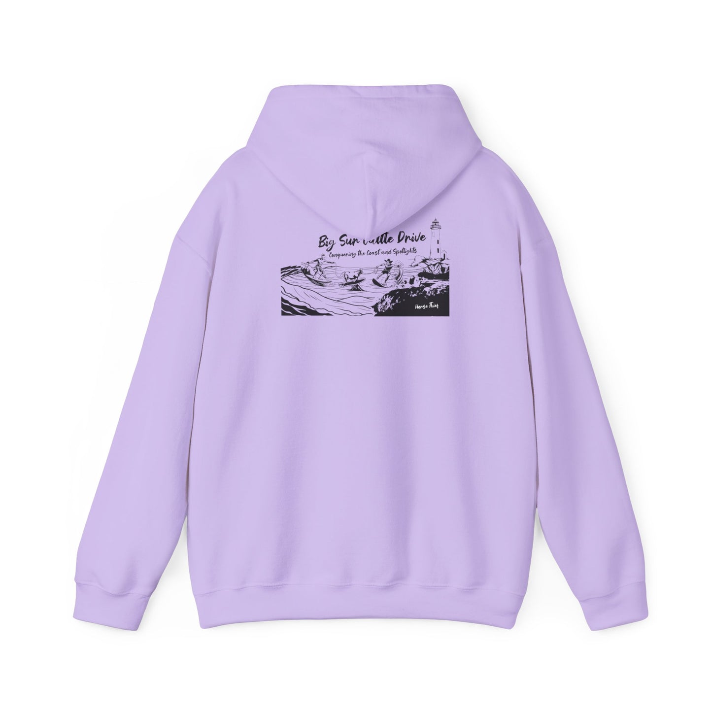 Big Sur Cattle Drive: Conquering the Coast and Spotlights Hoodie