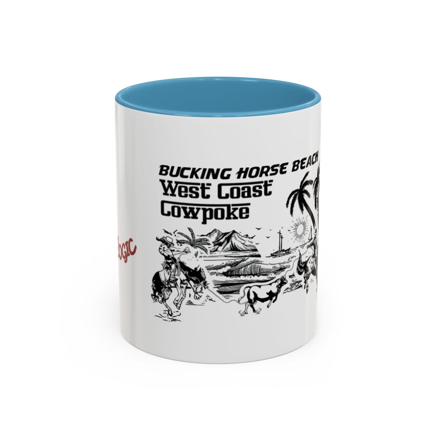 Bucking Horse Beach, West Coast Cowpoke detailed design Mug  (11 and 15oz)