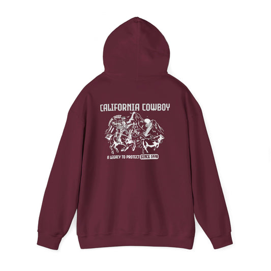 California Cowboy: A Legacy to Protect since 1770,  High Sierra (Dark Colored) Pouch Hoodies