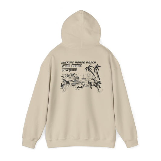 Bucking Horse Beach, West Coast Cowpoke Hoodie